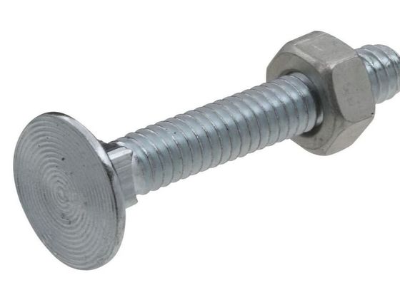 Zinc Grade 8.8 Threaded Stud Bolts SGS Flat Stainless Steel Carriage Bolts