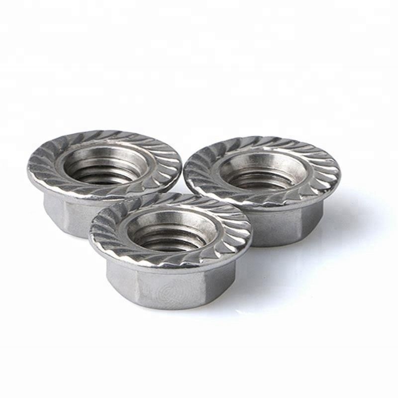 M8 Stainless Steel SS304 Hex Flange Nut DIN6923 Marine Grade Stainless Steel Nuts And Bolts